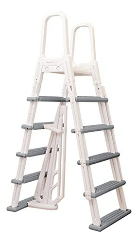 Escalera A-frame Para Piscinas Sobre Suelo, Blanco/gris