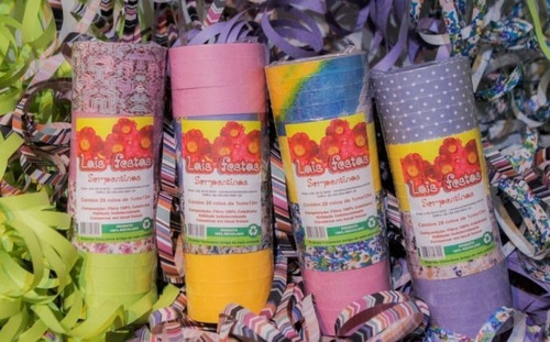Kit 200 Rolos De Serpentina Coloridas P/ Carnaval E Festas