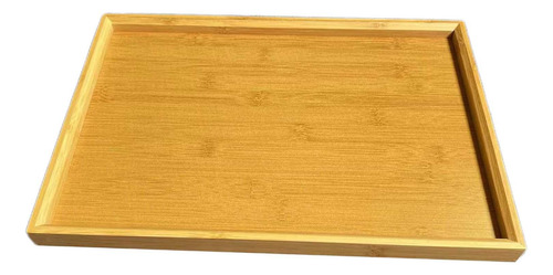 4 Bandeja De Bambú Para Servir En 28cm X 19cm X 2,2cm