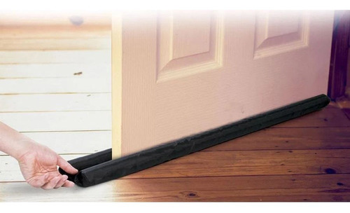 Kit 4 Protetor Para Porta 80cm Evita Odor Som Insetos Cor Preto Liso