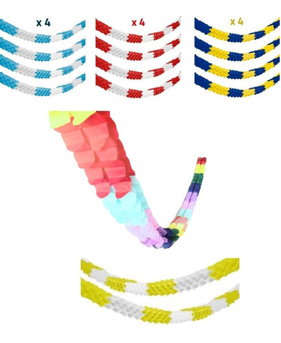 Panal Garland X 4 unidades de 2 metros C/u em cores multicoloridas