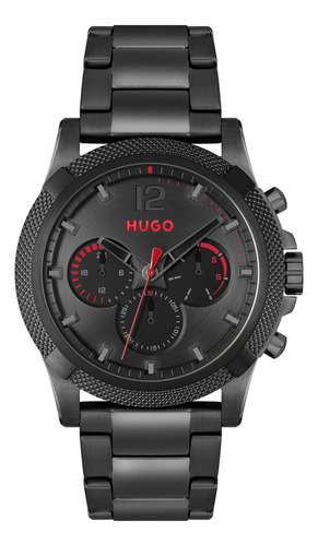 Relógio Hugo Masculino Aço Preto 1530296