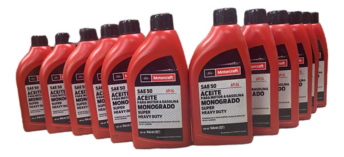 1 Caja Con 12 Lts De Aceite Para Motor Sae50