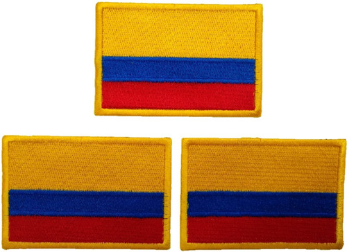 3 Parches Bordados Bandera De Colombia, Banderas De Países