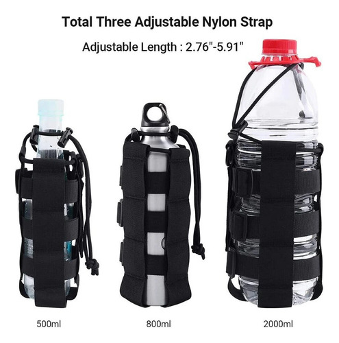 Funda Táctica Molle Para Botellas De Agua Ajustable Milita