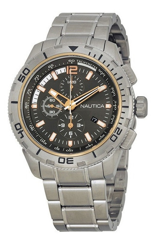 Nautica Nst 101 Chrono Stainless Steel Bracelet A24550g