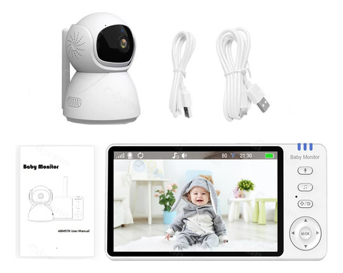 Baba Eletronica Baby Monitor Abm570 Rotação E Canções Ninar