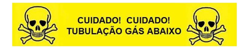 Fita Subterrânea Advertência Tubulação Gás 200m X 76mm