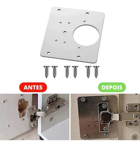 . Placa De Reparación Con Bisagra De Acero Inoxidable,