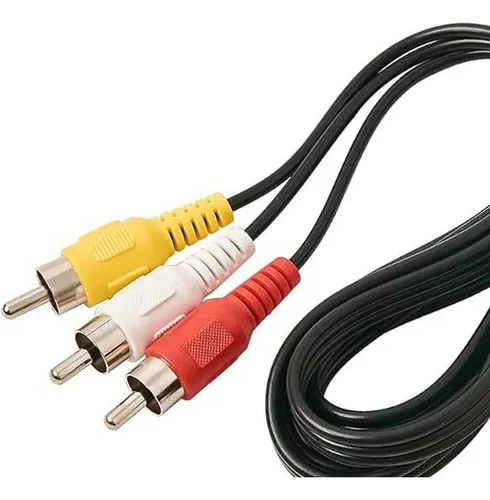 Kit De 2 Cables Rca Video Y Audio=2mets Y 1,5 Metros