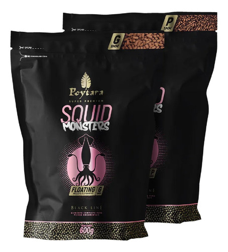 Alimento Poytara Monster Squid 600g Black Line Acuario