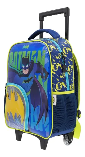 Mochila Rodante Dc Comics Escolar Reforzada Batman Escudo