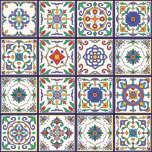 Adesivo De Azulejo Português Cozinha 20x20cm 12un Cor Vila Velha