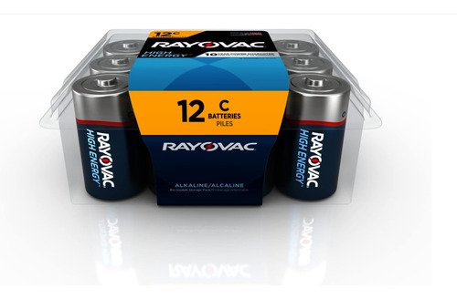 Pilas Rayovac High Energy C, Alkaline, 1.5v, 12 Packs