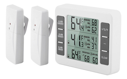 Termómetro Inalámbrico Del Refrigerador De La Alarma Del