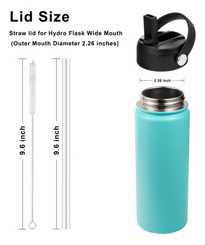 Pajita Hydro Flask Con Boca Ancha, Asa Y Pajitas