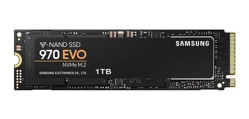 Imagen 1 de 3 de Disco sólido SSD interno Samsung 970 EVO MZ-V7E1T0 1TB