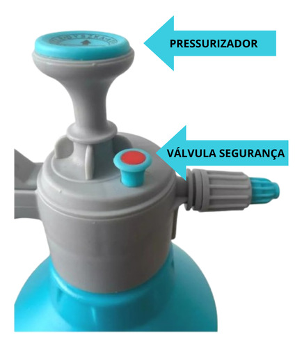Pulverizador Manual Alta Pressão Lavagem Capacidade 3 Litros