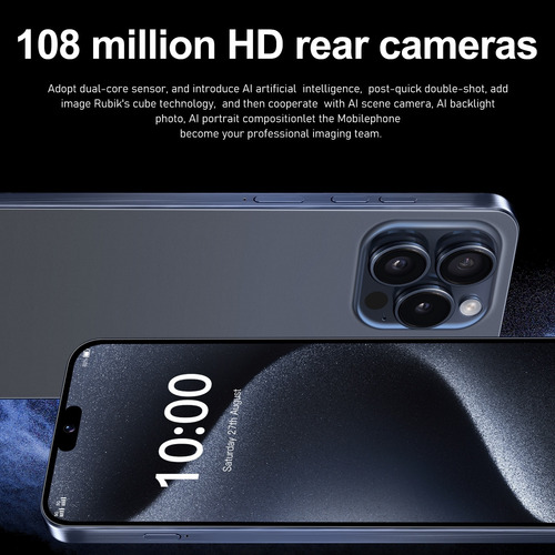 C Teléfono Inteligente Android 15promax 6,8 Pulgadas 8+256