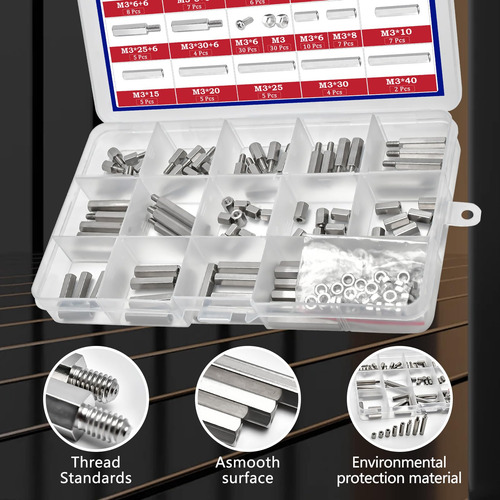 Kit De Espaciadores Hexagonales Dana Fred M3, 145 Unidades,