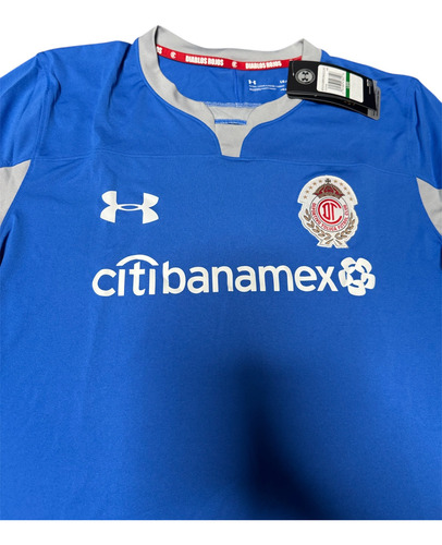 Jersey Diablos Rojos D Toluca Under Armour 2018 Portero Azul