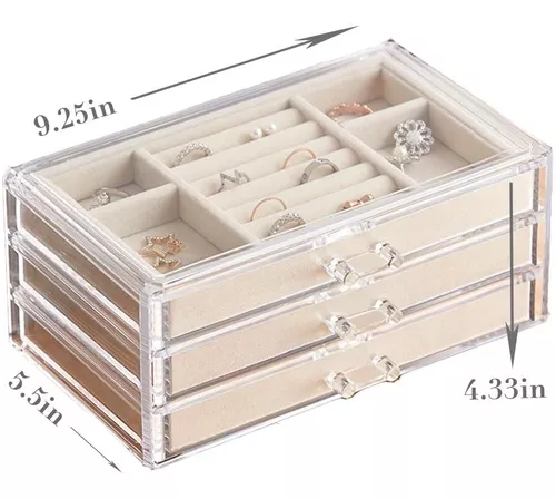 ORGANIZADOR JOYAS 3 CAJONES 12X15X11 CM ACRILI — Deco Hogar