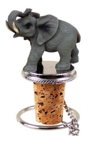 Botella Tapon Elefante Decorativo Corcho