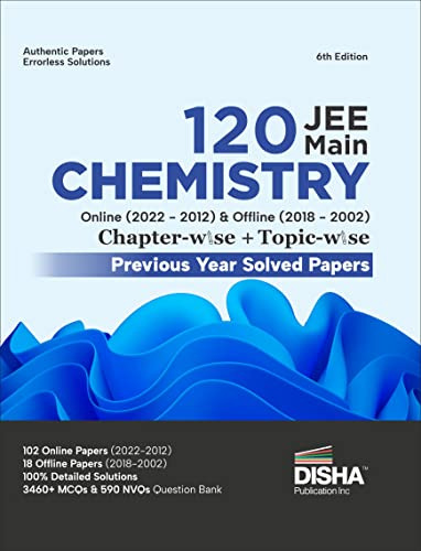 Disha 120 Jee Main Chemistry Online (2022 - 2012) & Offline 