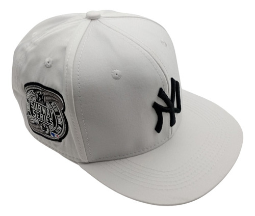 Gorra Flat Snapback Mlb Deportes Ajustable Calidad Premium Ny Yankee White Clássic Medida Única Ajustable