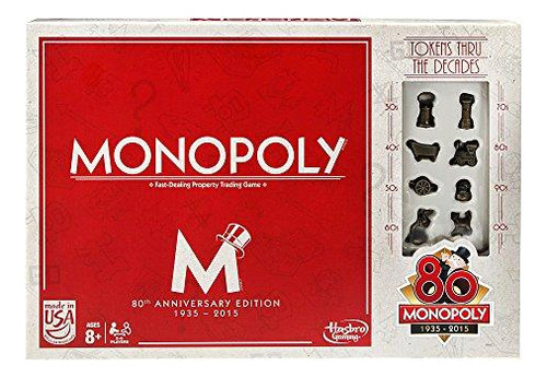 Juego De Mesa En Inglés Monopoly 80 Aniversario