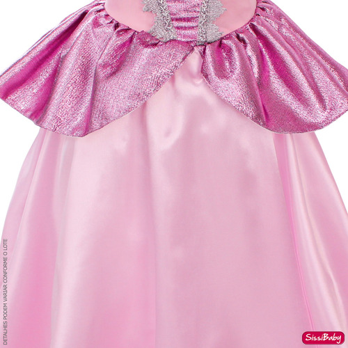 Fantasia Infantil Princesa Aurora Bela Adormecida Linha Luxo