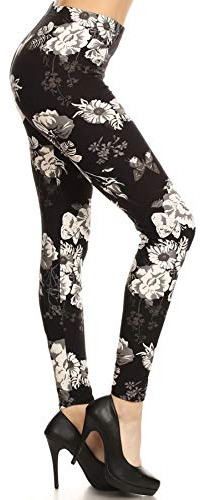 Leggings Depot Florales De Alto Cintura Amp; Espacio 6pgyv