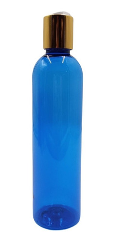 Envases Plastico Azul Tapa Disco Dorado De Lujo 250ml X 100!