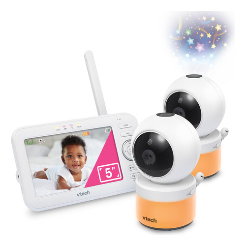 Monitor De Bebé De Video Con Pantalla Lcd De 5 720p 2 Cámara