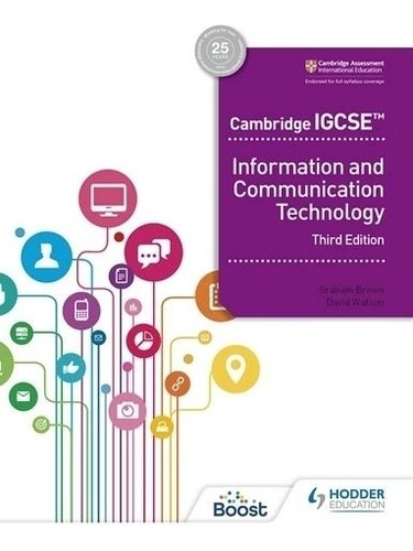 Cambridge Igcse Information And Communication Technology (3rd.edition), De Watson, David. Editorial Hodder Education, Tapa Blanda En Inglés Internacional, 2021