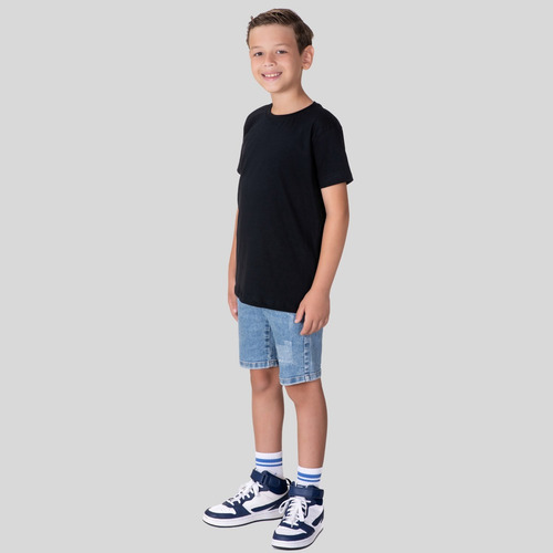 Camiseta Infantil Básica Lisa 100% Algodão Menino E Menina