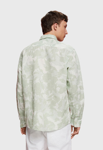 Camisa Estampada Manga Larga Hombre Esprit 043ee2f306