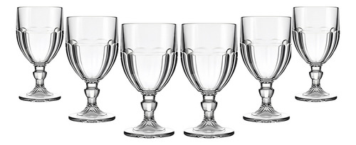 Jogo De Taça Com 6 Unidades Bristol Agua 350 Ml - Nadir