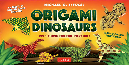 Tuttle Origami Kit Dinosaurio Prehistoric Fun Para Todo
