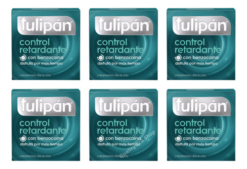 Preservativos Tulipán Control Retardante 6 Cajitas X3 (18)