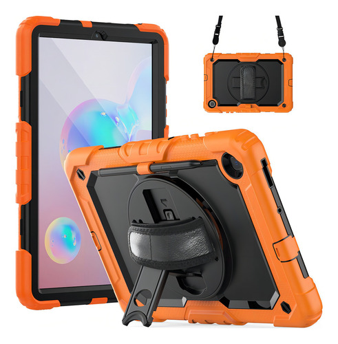 Funda antiimpacto, correa protectora de pantalla para Galaxy Tab S6 Lite, color naranja