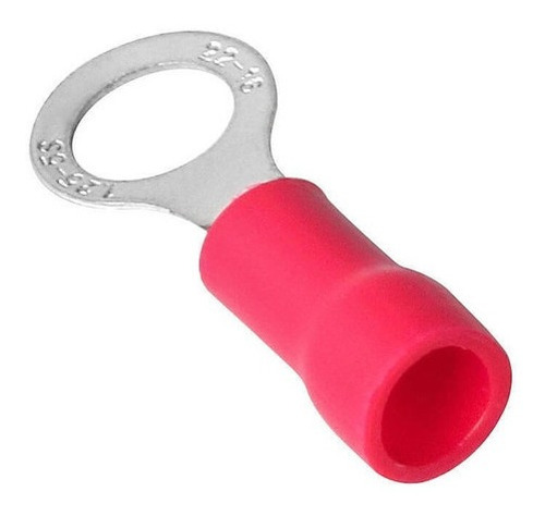 100un Terminal Anel Rv1.25-5 Vermelho Pré Isolado 0,5-1,5mm