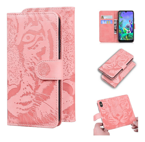 Funda De Piel Con Tapa Para LG K50 Y Q60 Con Soporte