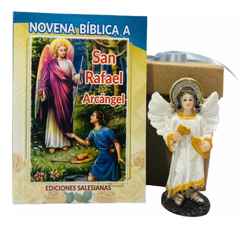 San Rafael Arcángel De La Salud 8cm + Novena Bíblica