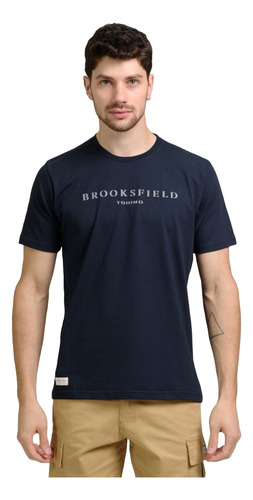 Remera Manga Corta Hombre Brooksfield Algodón Estampa 1069b