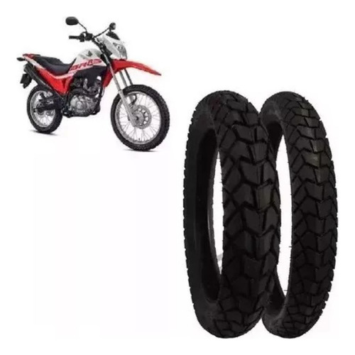 Par Pneu Moto Honda Bros 150/160 Modelo 110/90-17 90/90-19