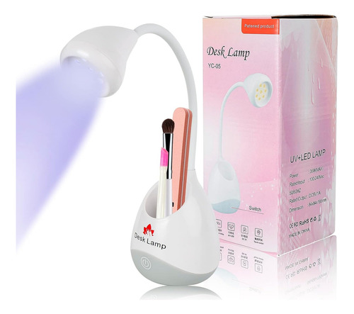 Uv Led Lámpara De Uñas 360° Giratorio Mini Secador De Uñas