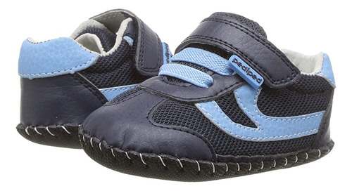 Pediped Baby-boy's Cliff Crib Shoe, Navy Sky, 0-6 Months Reg