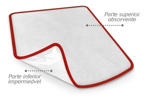 Tapete Higiênico Lavável Para Cães - P - 10 Uni - Vermelho