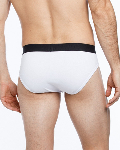 Imagen 2 de 10 de Slip De Algodón Con Elastico Eyelit Art. 329/ Pack X 12